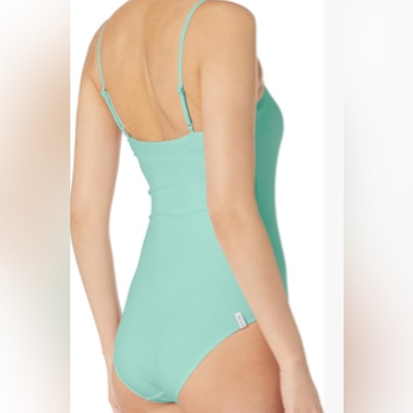 NWT Body Glove Women's Standard Gigi One-Piece Bandeau Swimsuit in seafoam color - Picture 3 of 11